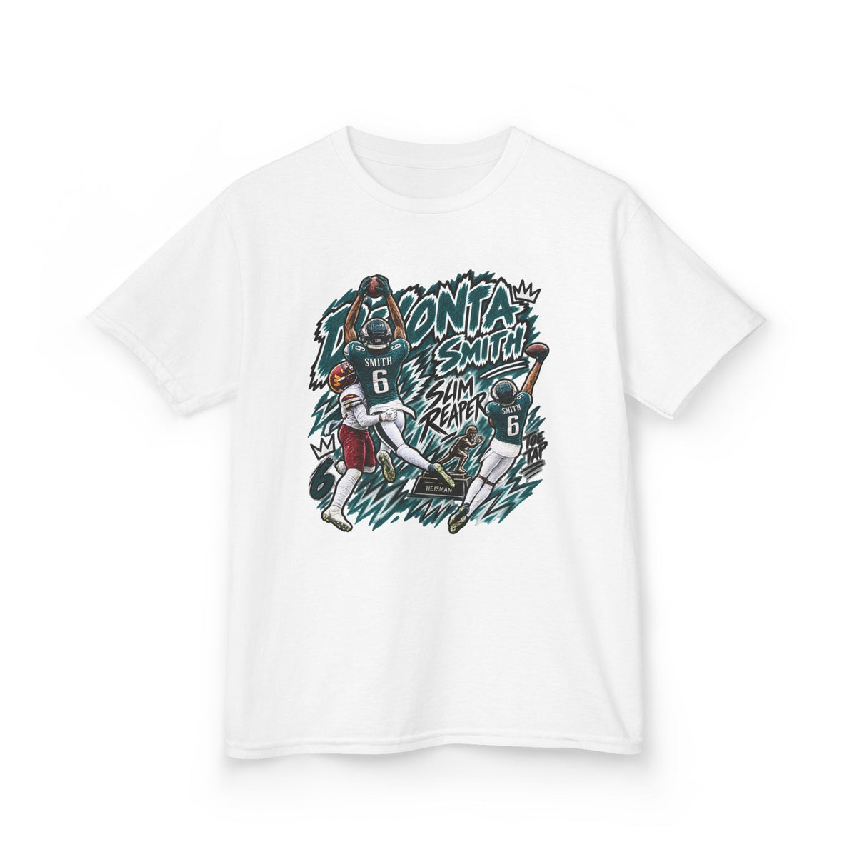 YOUTH Devonta Smith, SLIM REAPER Graphic T-Shirt - Sunday Standouts Sketch Series