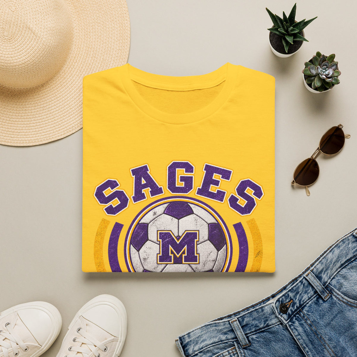 CUSTOMIZABLE Sages Soccer Club T-Shirt — YOUR NAME AND NUMBER