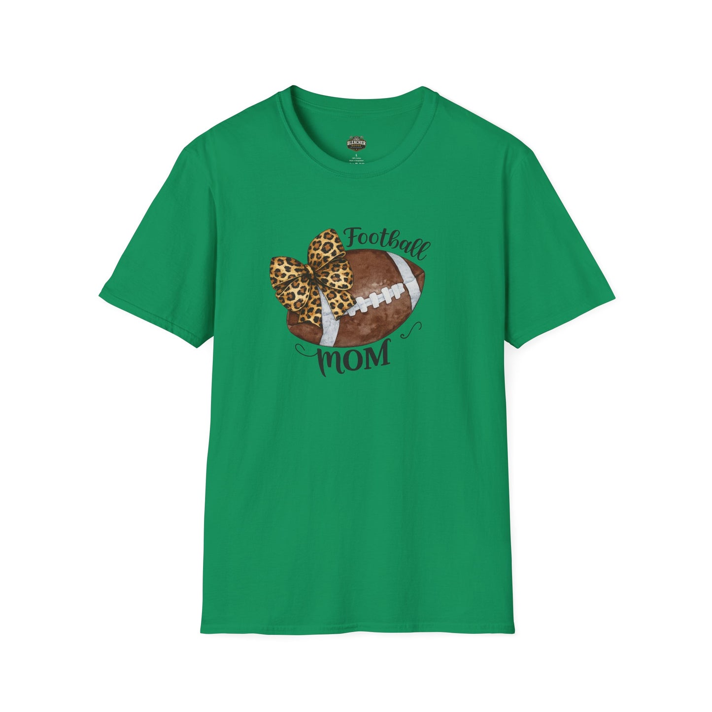 Football Mom T-Shirt — Leopard Bow Game Day Tee