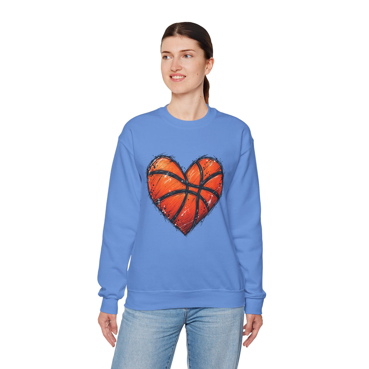 Basketball Heart Crewneck Sweatshirt