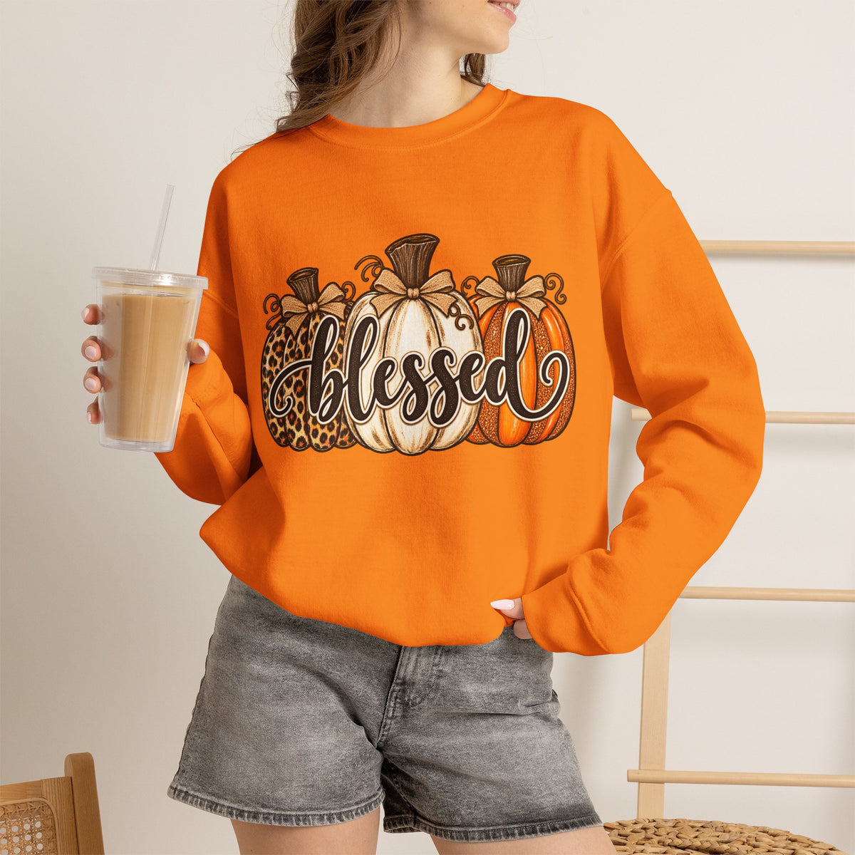 Blessed Pumpkin Sweatshirt — Fall Autumn Crewneck
