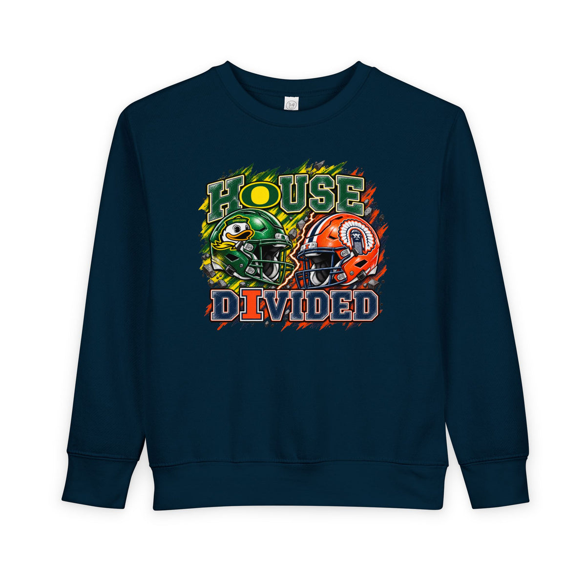 TODDLER House Divided Sweatshirt - Illinois vs Oregon