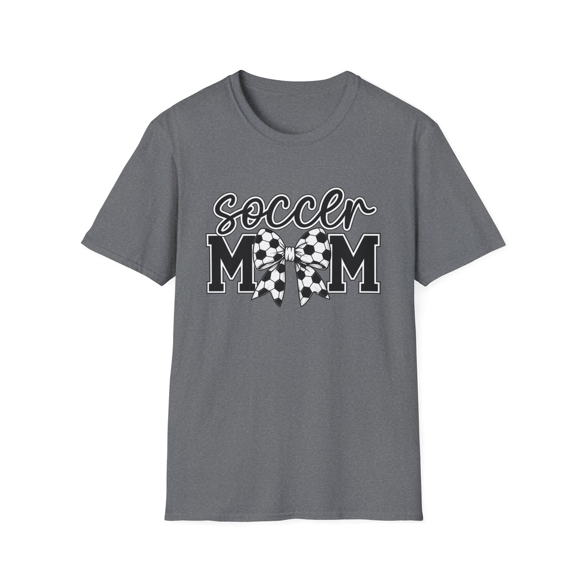 Soccer Mom T-Shirt — Leopard Bow Soccer Ball Design