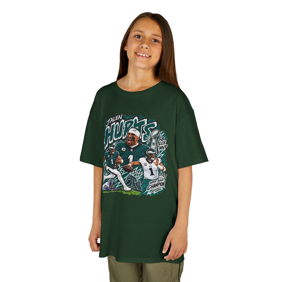 YOUTH Jalen Hurts Graphic T-Shirt - Sunday Standouts Sketch Series