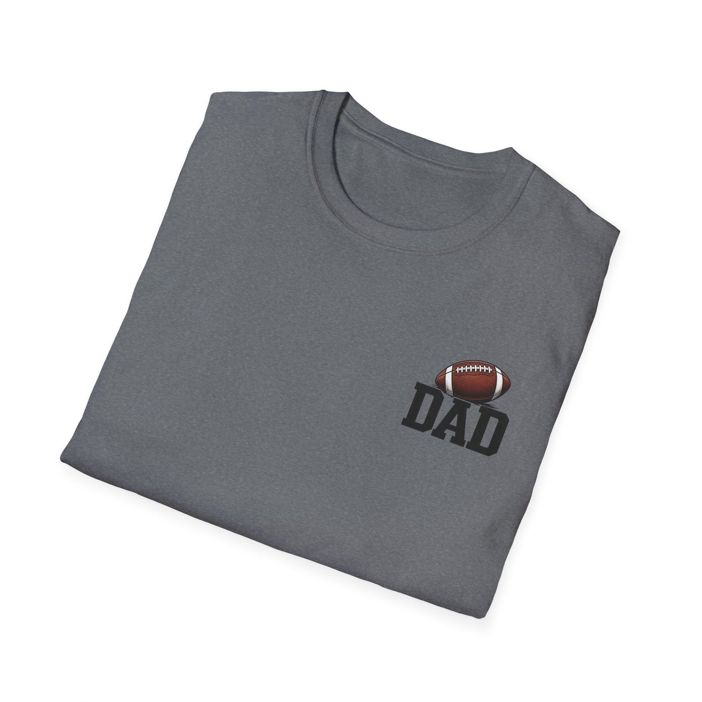 Football Dad T‑Shirt — 'DAD' with Football Chest Print