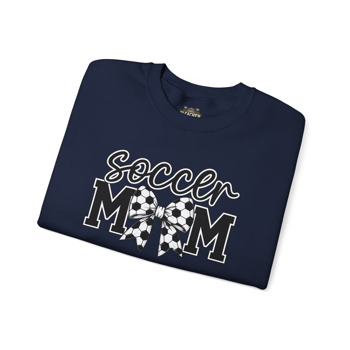 Soccer Mom Crewneck Sweatshirt — Cheer Mom Graphic Pullover with Soccer Bow
