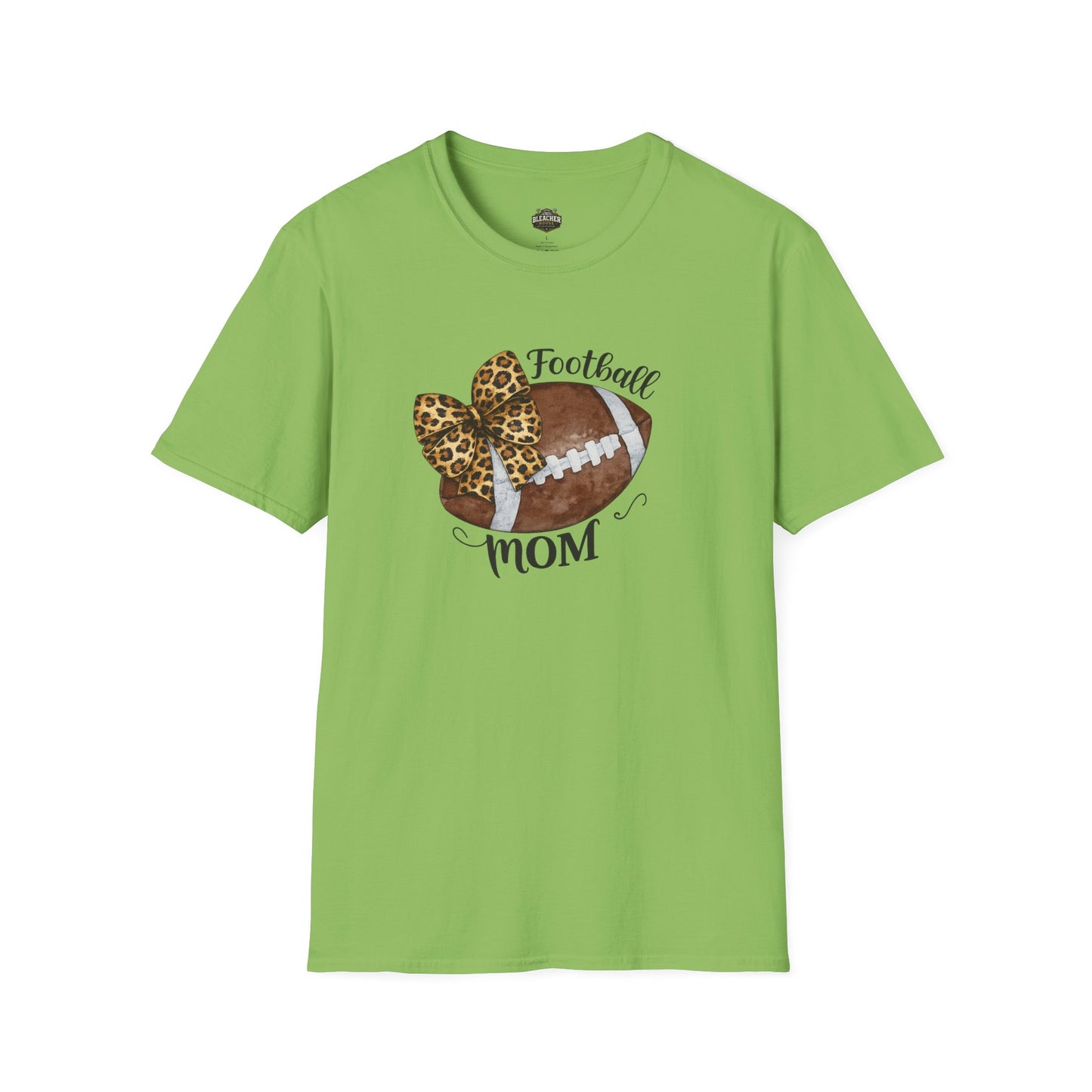 Football Mom T-Shirt — Leopard Bow Game Day Tee