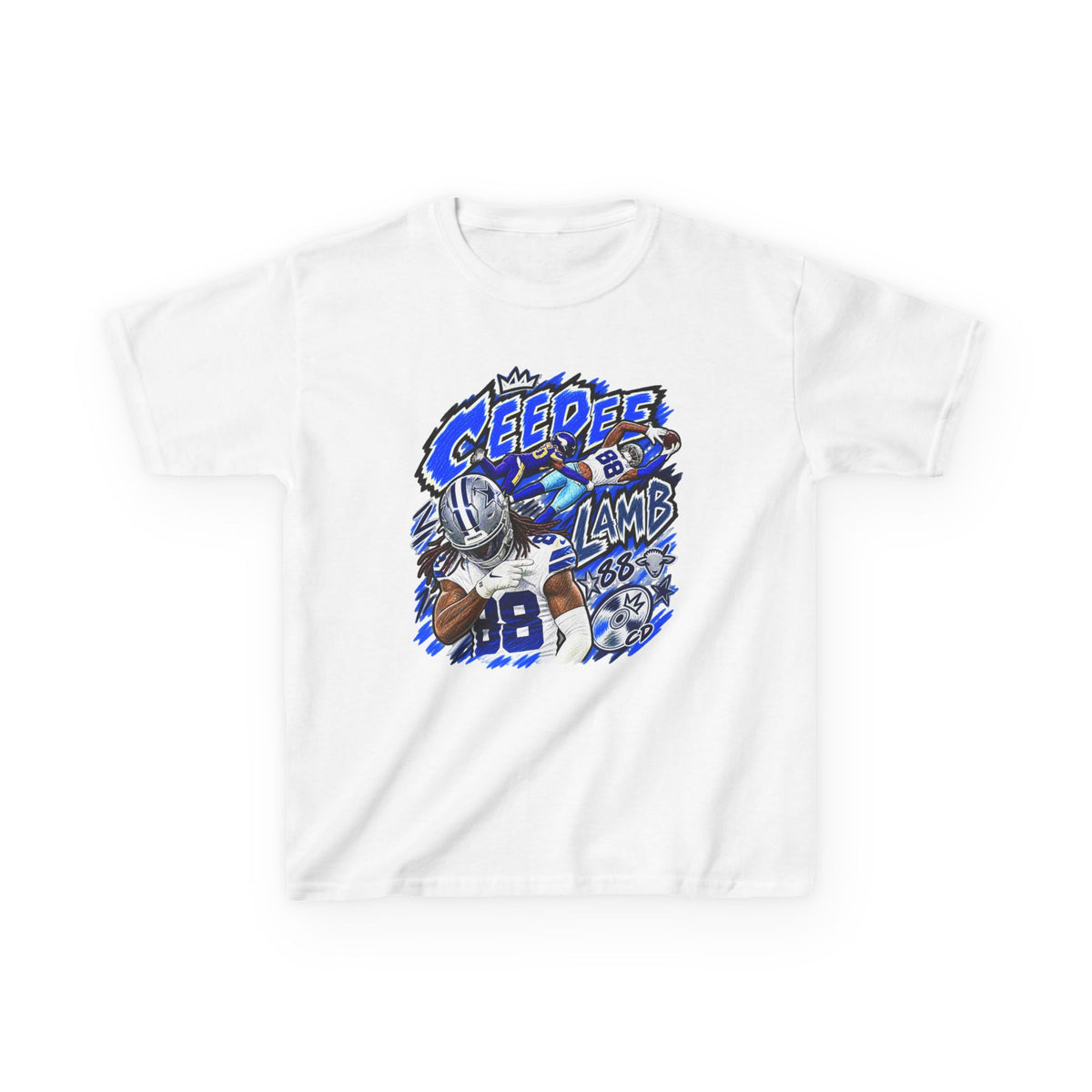 YOUTH CeeDee Lamb Graphic T-Shirt - Sunday Standouts Sketch Series