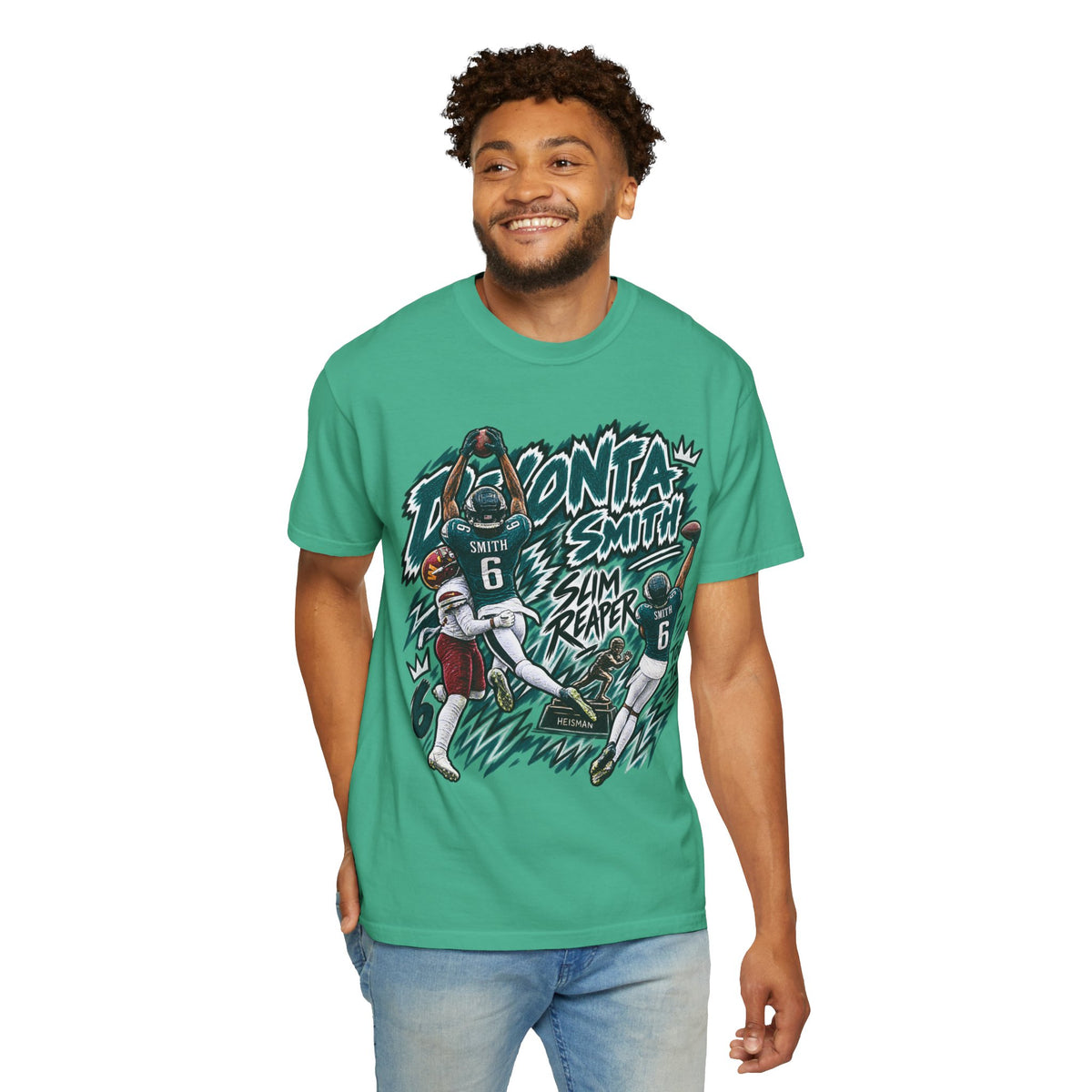Devonta Smith, SLIM REAPER Graphic T-Shirt - Sunday Standouts Sketch Series