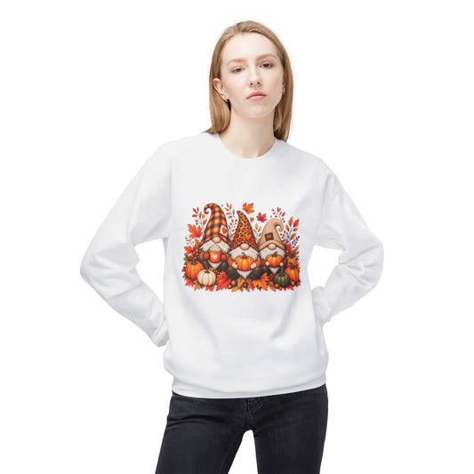 Fall Gnome Crewneck Sweatshirt - Cute Pumpkin & Autumn Gnomes Sweatshirt