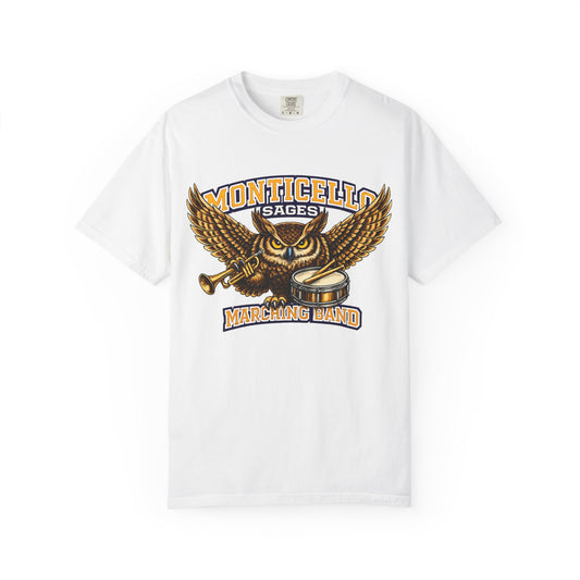 Monticello Sages Marching Band - Vintage Owl & Wings T-Shirt