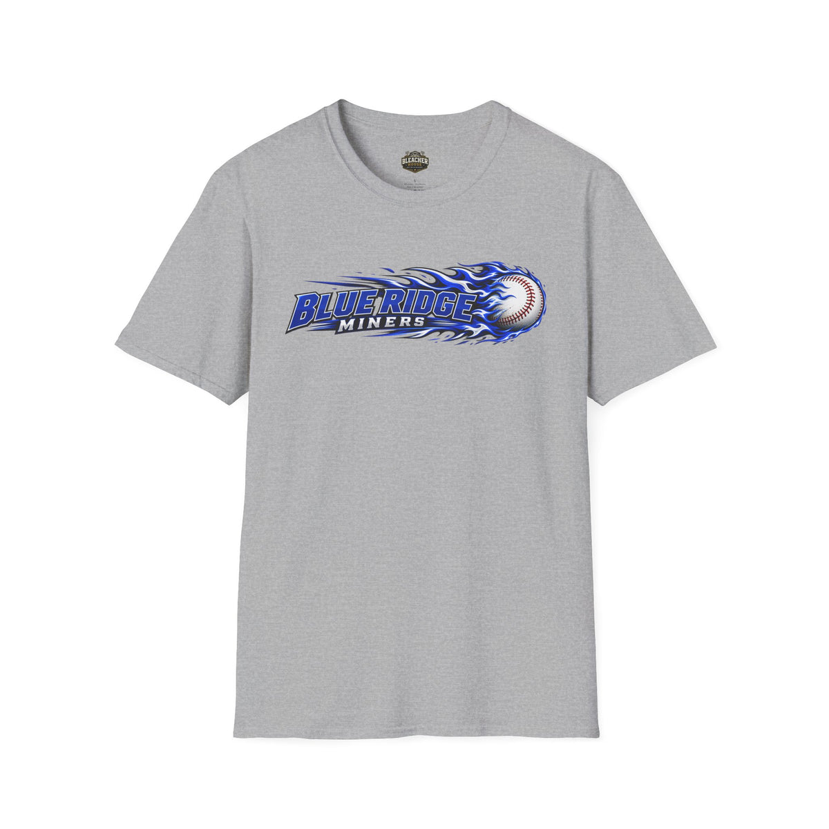 Blue Ridge Miners Flaming Baseball T-Shirt – Flaming Ball Softstyle Tee
