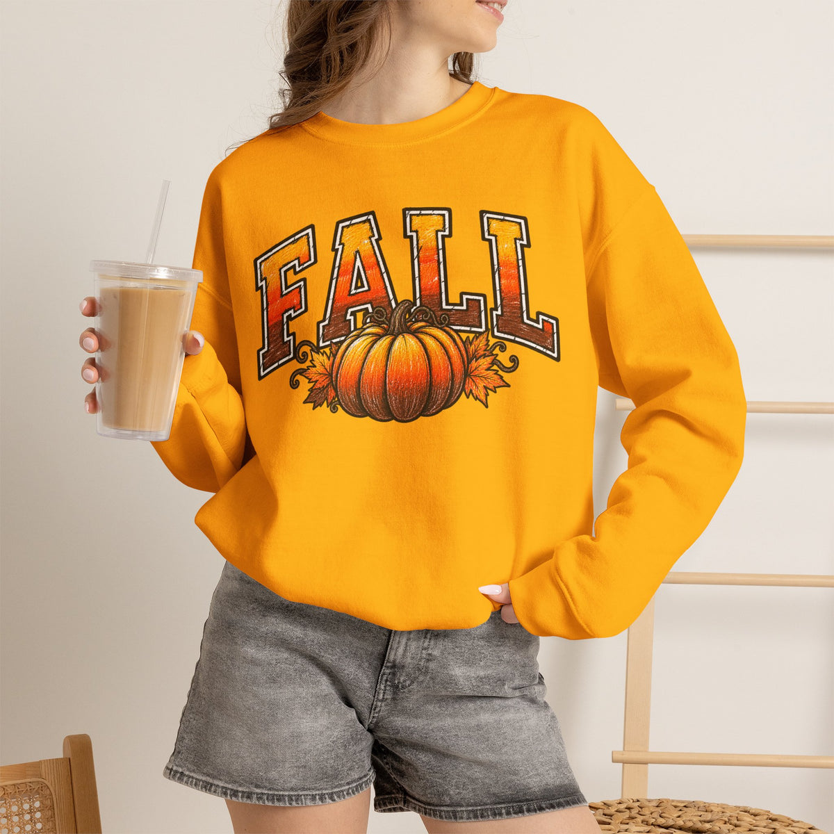 Fall Pumpkin Crewneck Sweatshirt