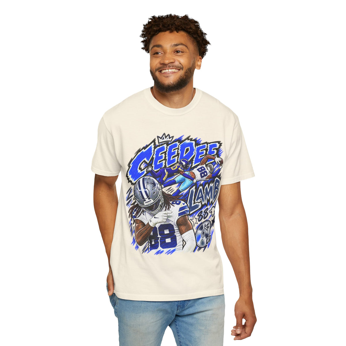 CeeDee Lamb Graphic T-Shirt - Sunday Standouts Sketch Series