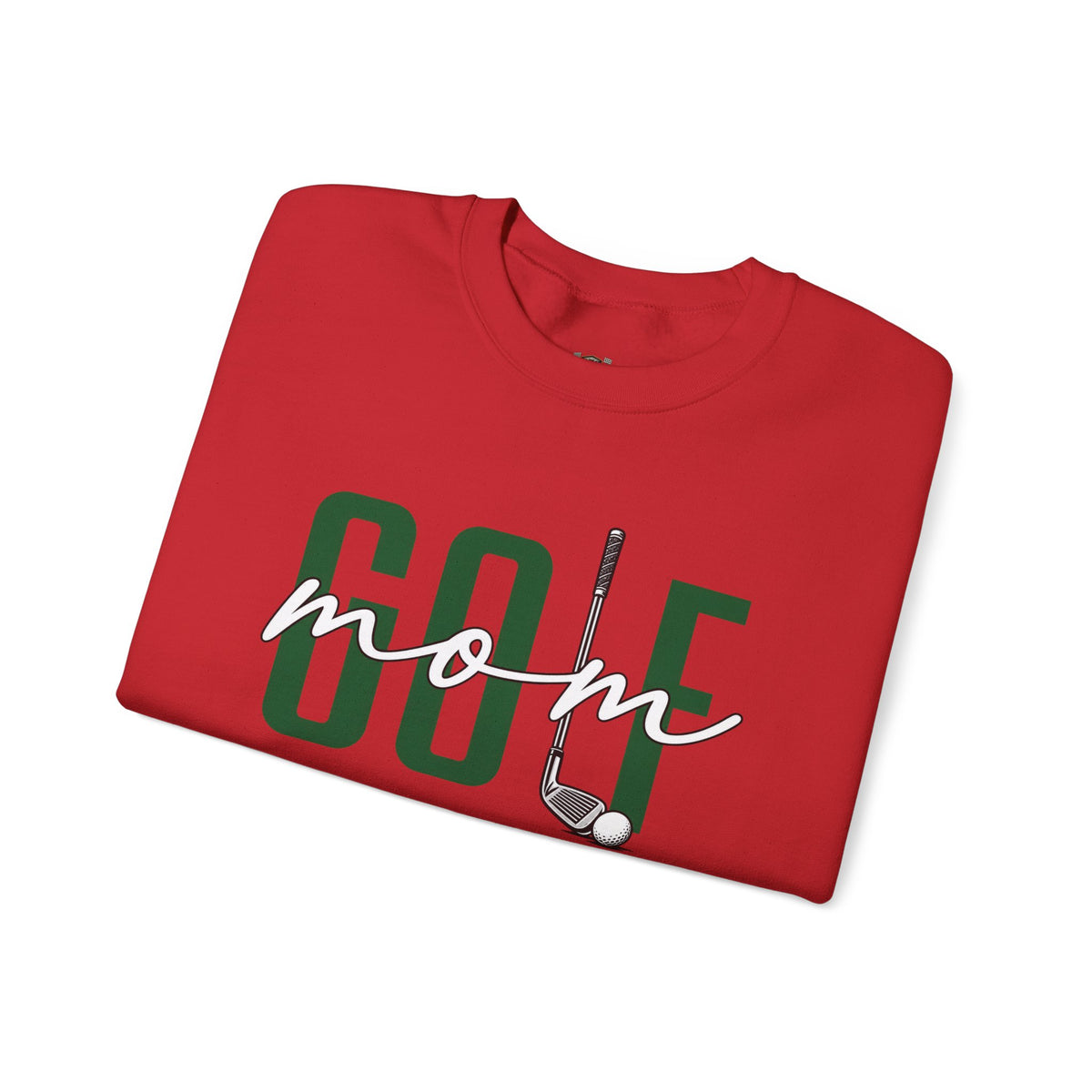 Golf Mom Crewneck Sweatshirt — 'MOM Graphic with Ball