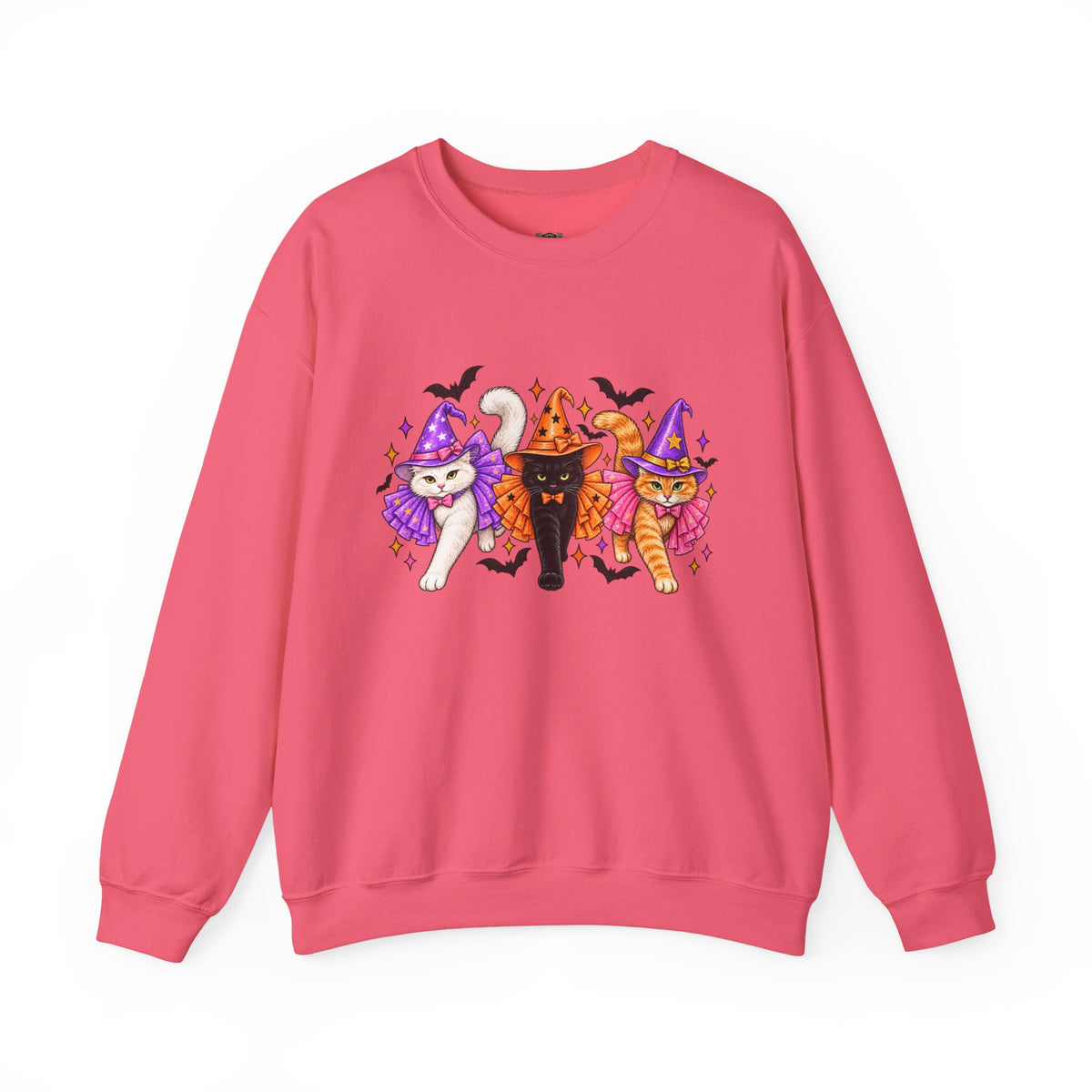 Halloween Witch Cats Crewneck Sweatshirt