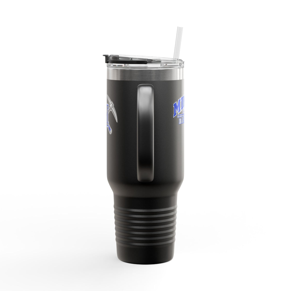 40oz Insulated Travel Mug — Block M and Miners Baseball Logos Stainless Steel Tumbler