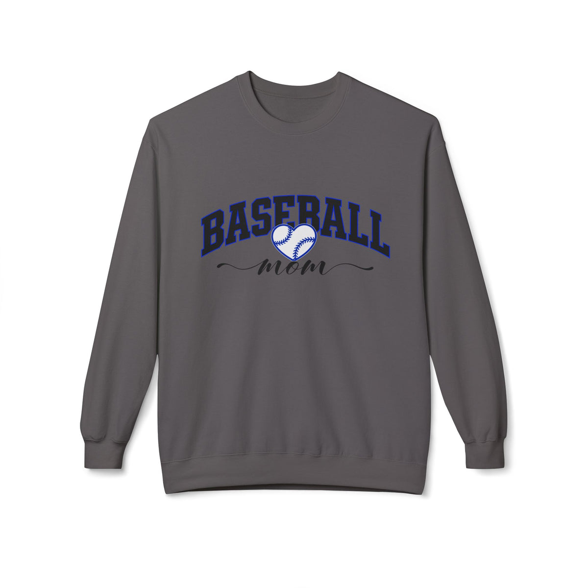 Baseball Mom Crewneck Sweatshirt – Athletic Script Heart Design