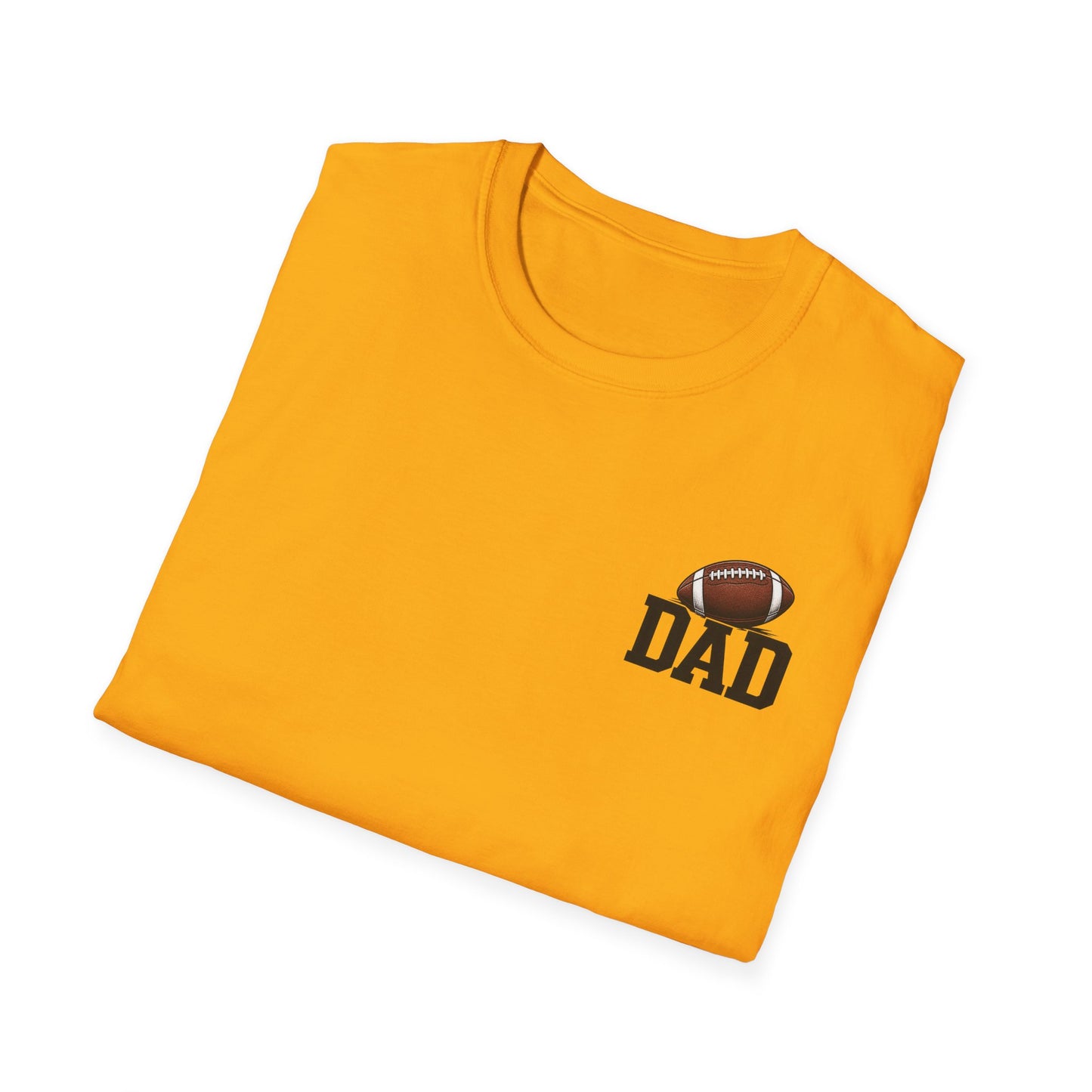 Football Dad T‑Shirt — 'DAD' with Football Chest Print