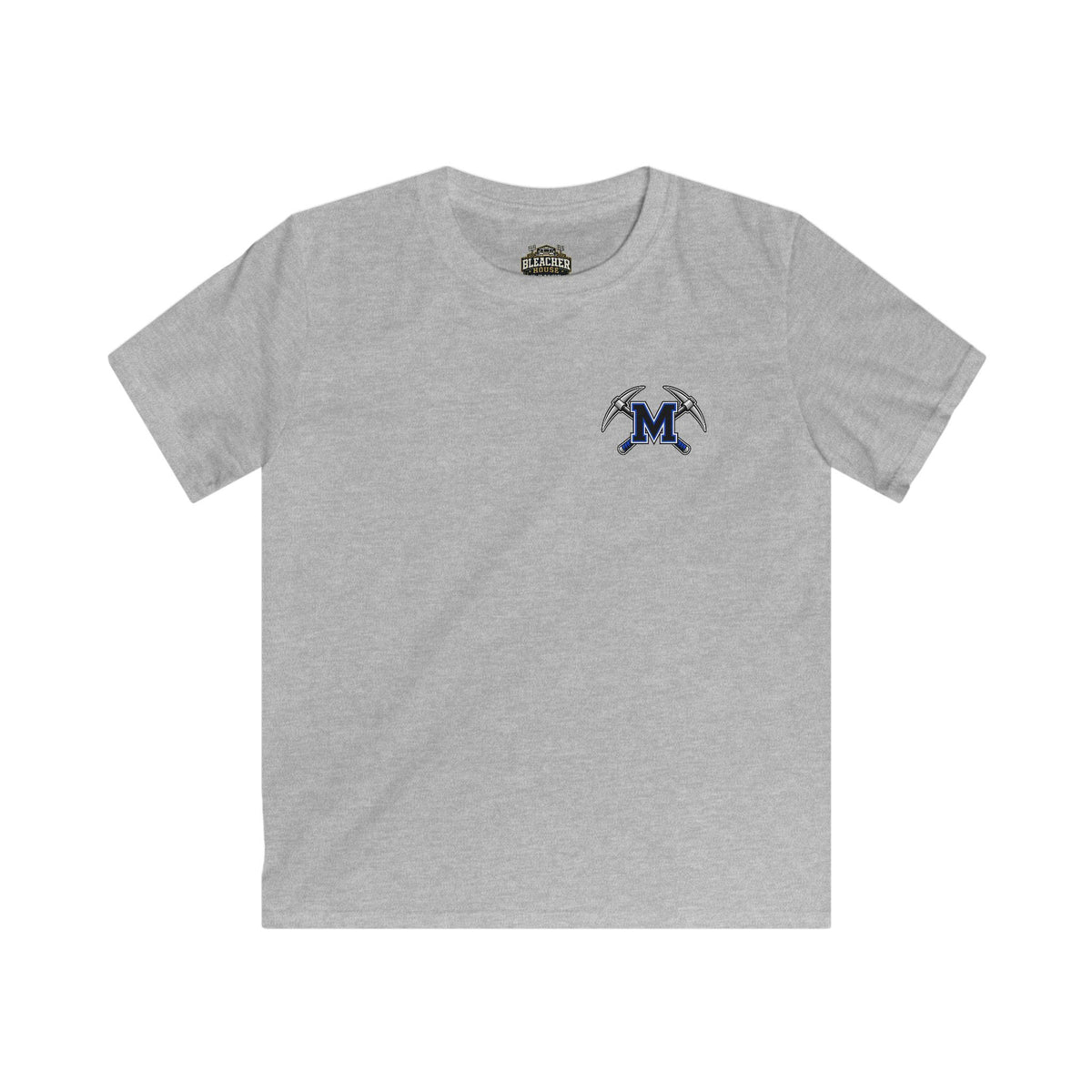 YOUTH Miners Graphic T-Shirt - Miners Logo on Front, Mascot Design on Back