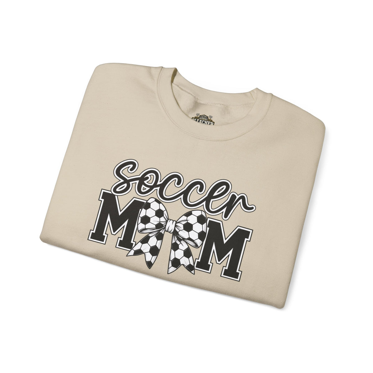 Soccer Mom Crewneck Sweatshirt — Cheer Mom Graphic Pullover with Soccer Bow