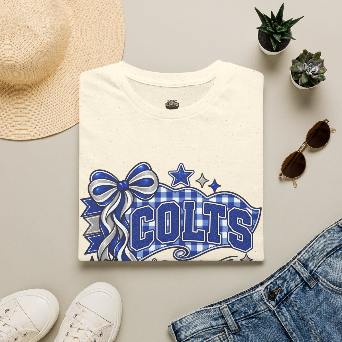 Colts Ribbon & Banner T-Shirt — Team Spirit Tee