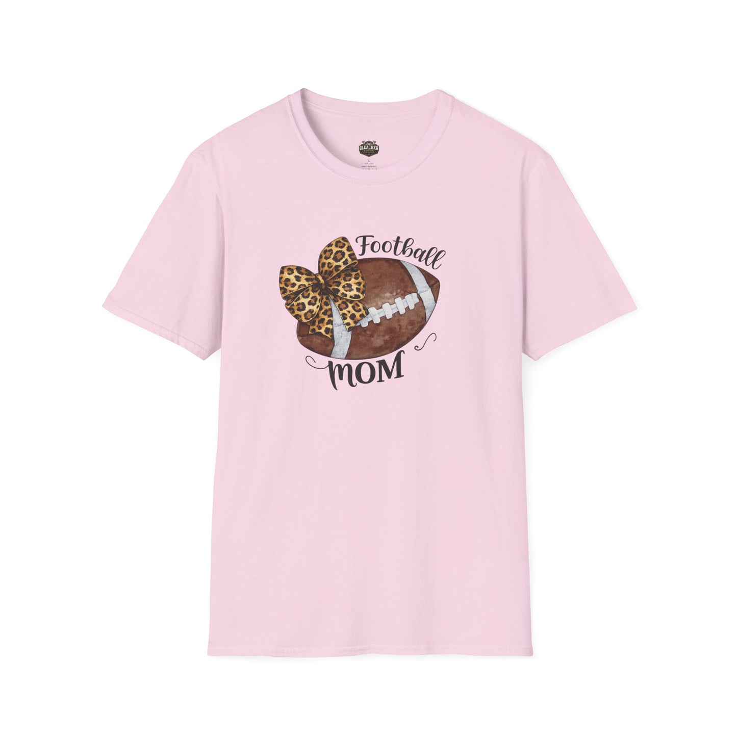 Football Mom T-Shirt — Leopard Bow Game Day Tee