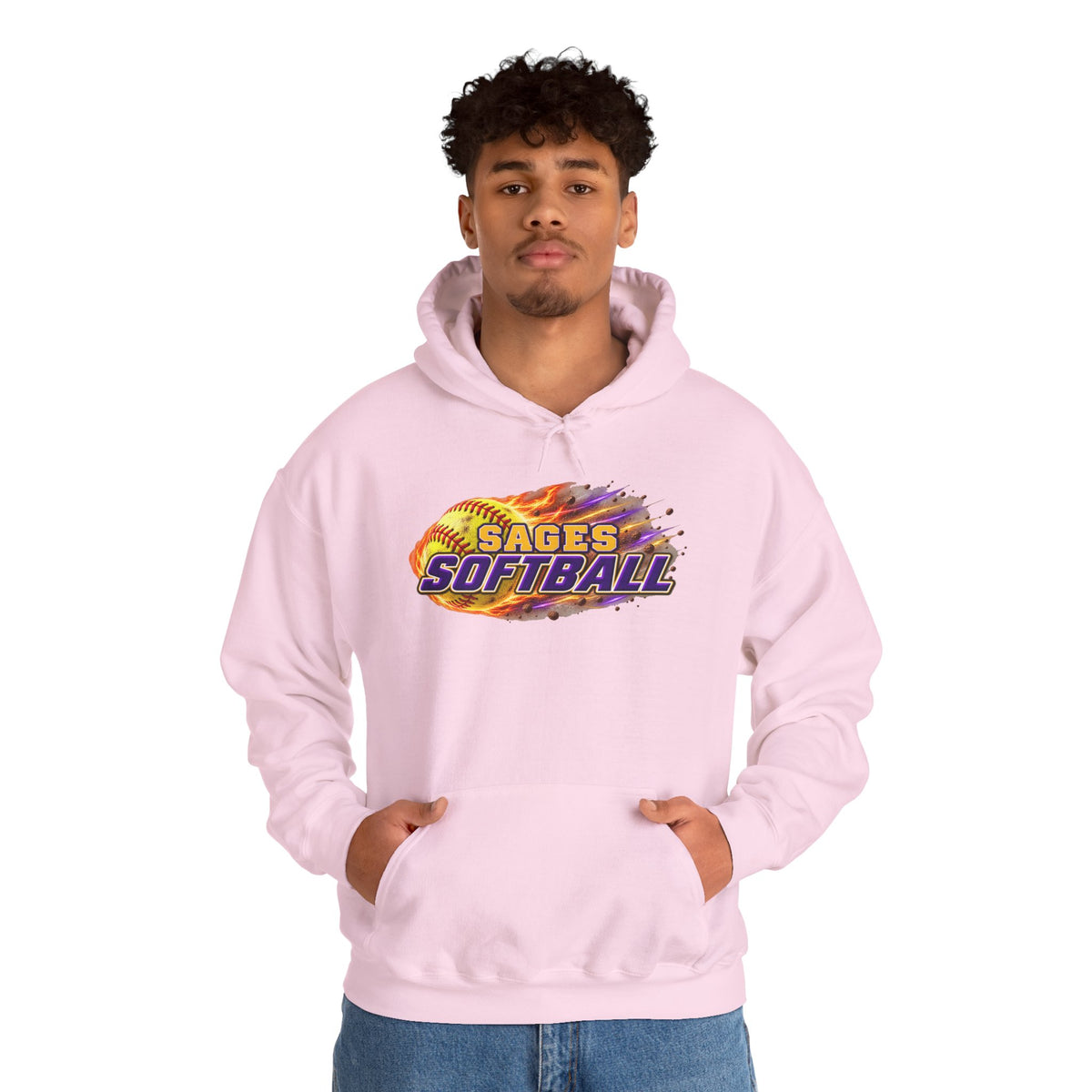 Sages Flaming Softball Hoodie