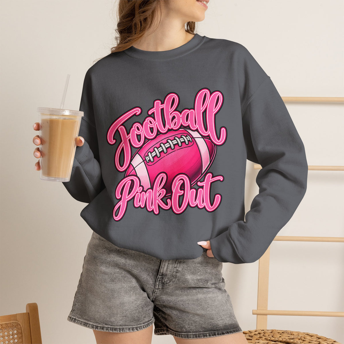 Football Pink Out Sweatshirt