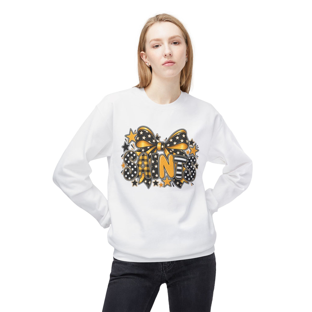 Saints Melissa – Black & Gold Polka Dot Gift