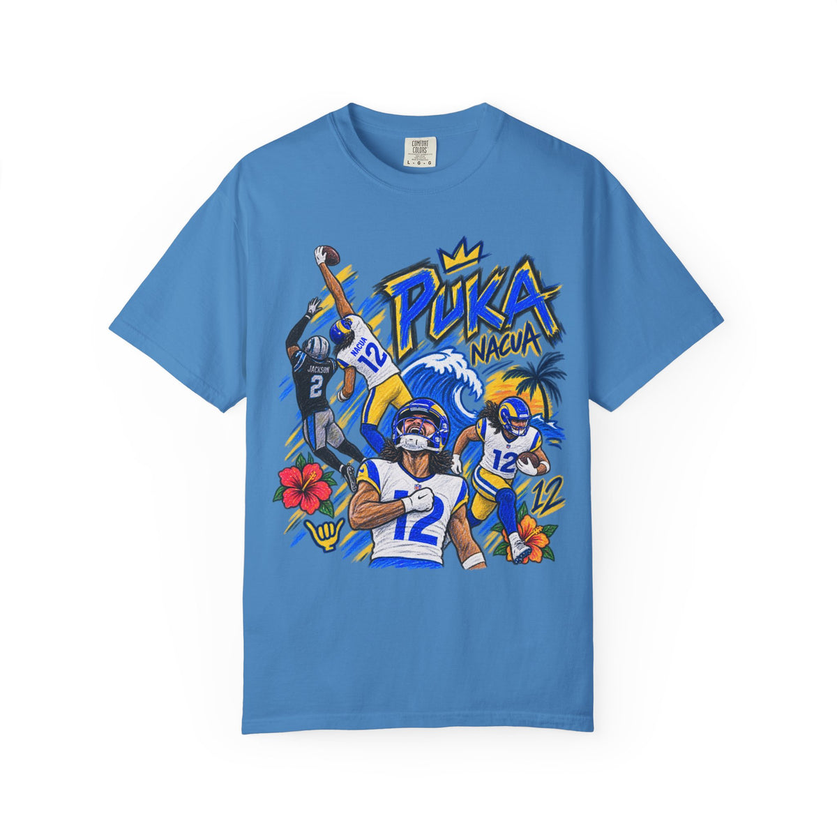 Puka Nacua Graphic T-Shirt - Sunday Standouts Sketch Series