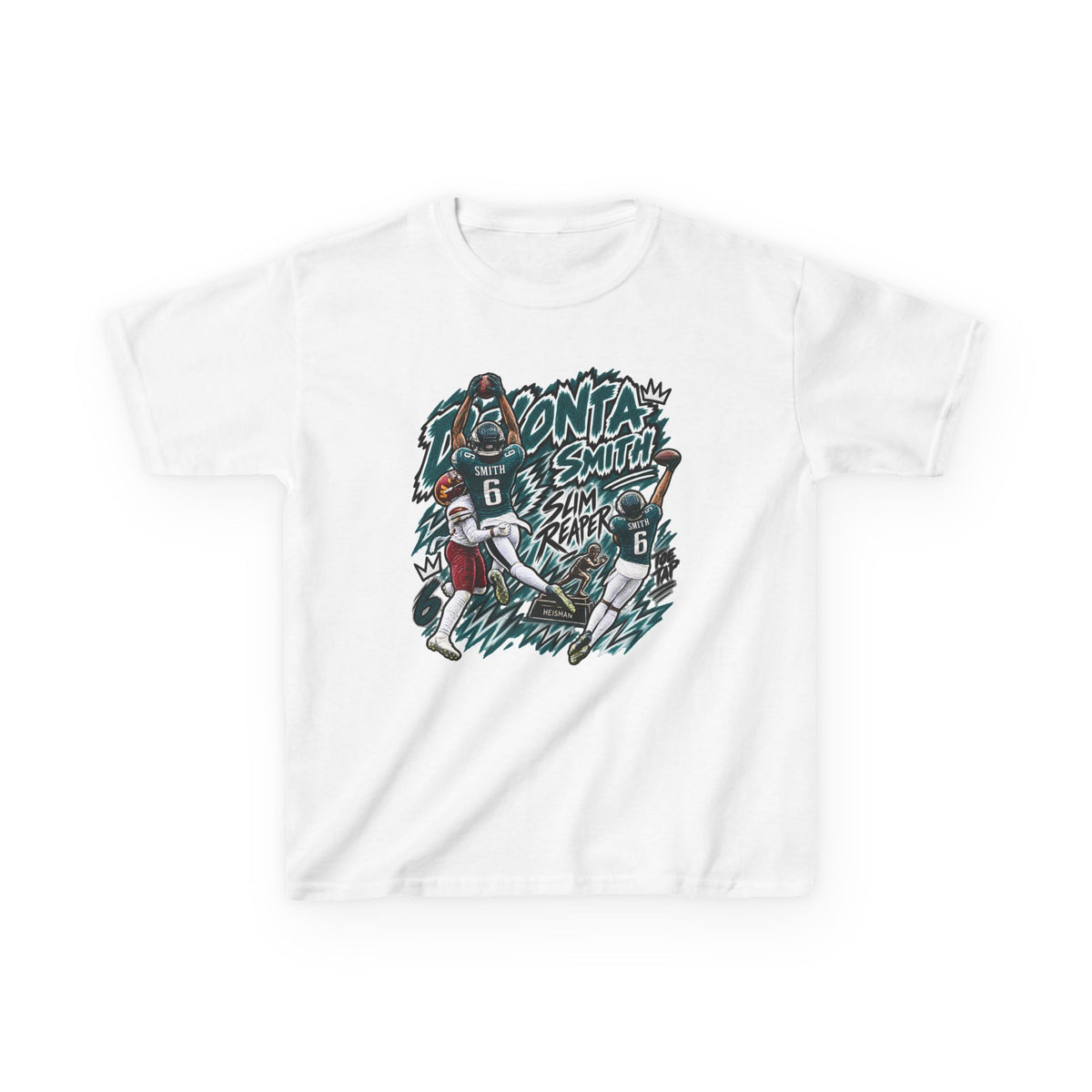 YOUTH Devonta Smith, SLIM REAPER Graphic T-Shirt - Sunday Standouts Sketch Series