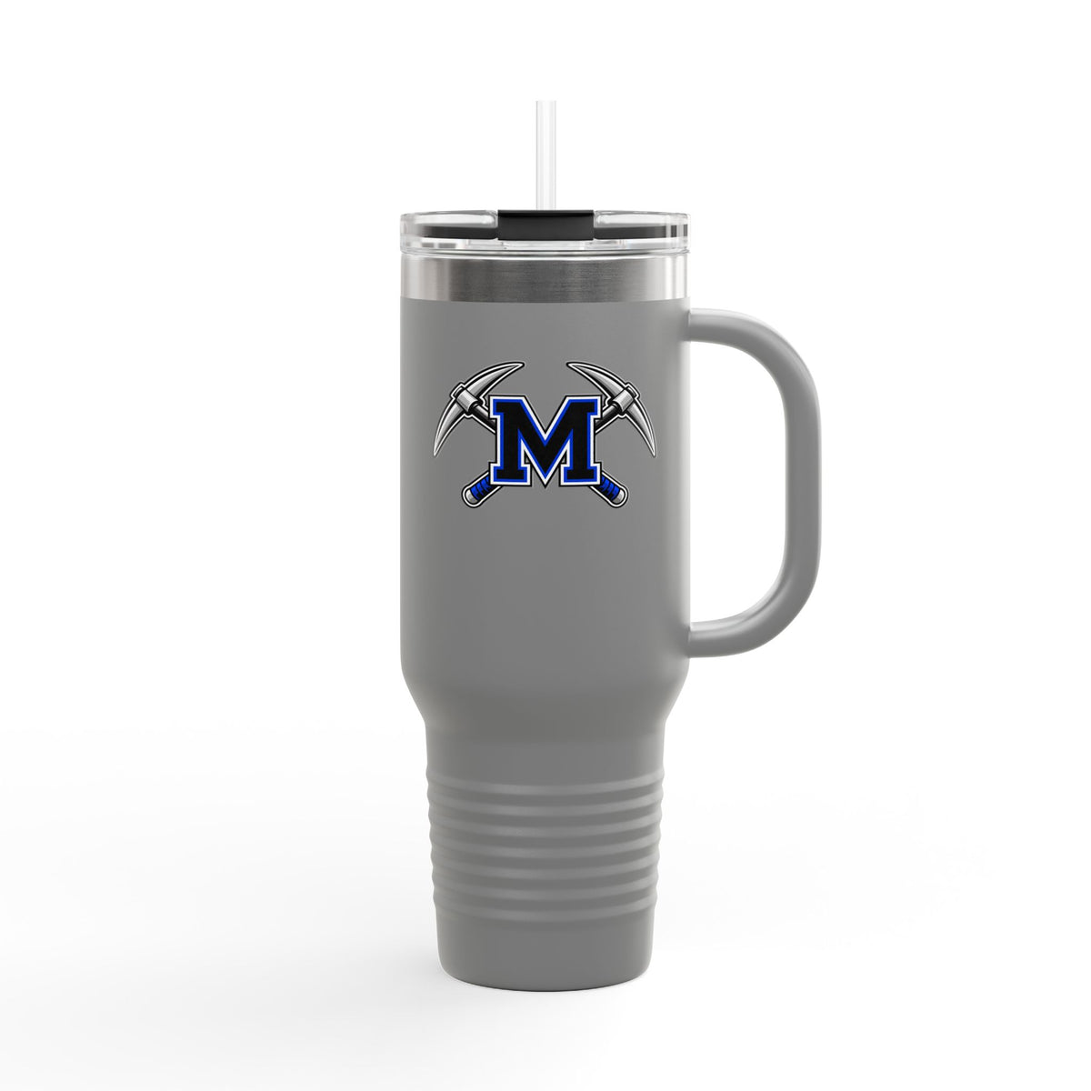 40oz Insulated Travel Mug — Block M and Miners Baseball Logos Stainless Steel Tumbler