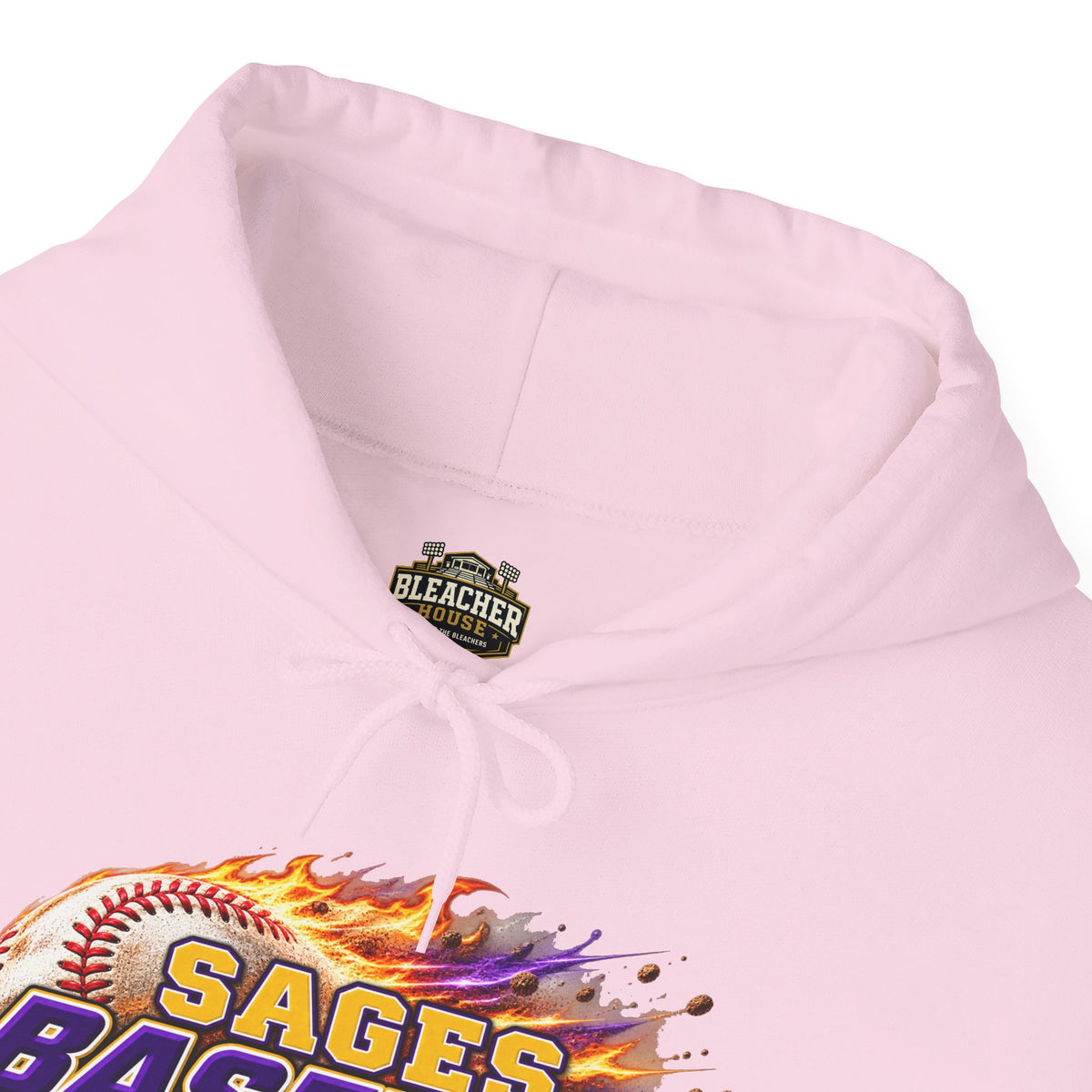 Sages Flaming Baseball Hoodie - Team Sweatshirt