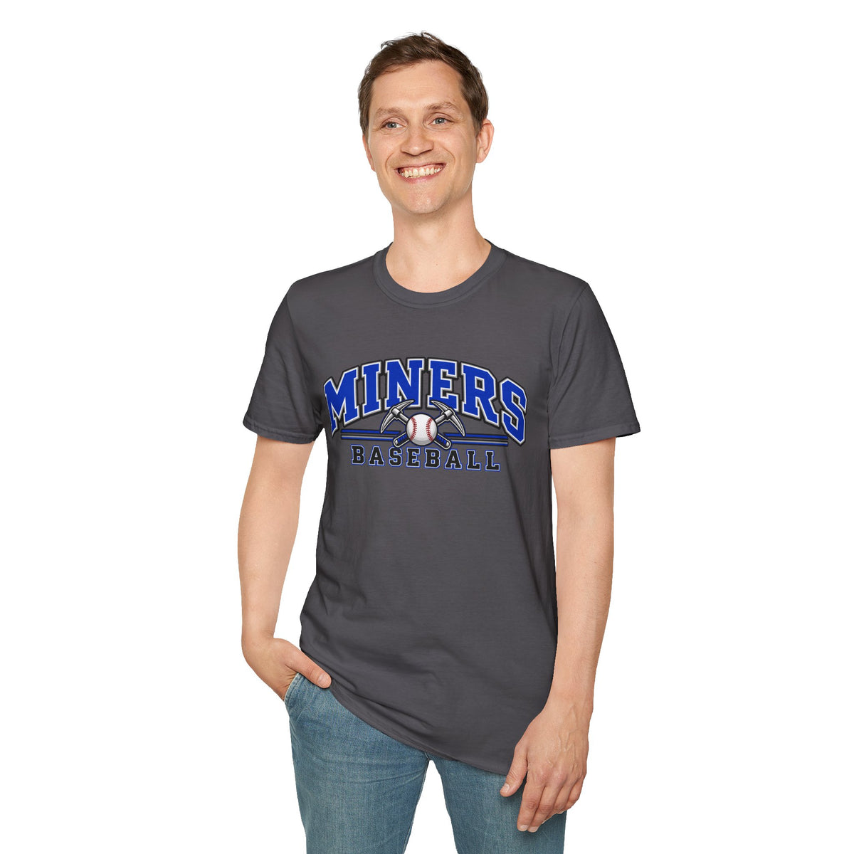 Miners Baseball T-Shirt – Team Logo Unisex Softstyle T shirt