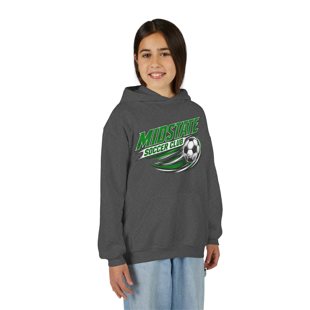 Youth Midstate Soccer Hoodie - MidState Soccer Club Graphic Hooded Sweatshirt