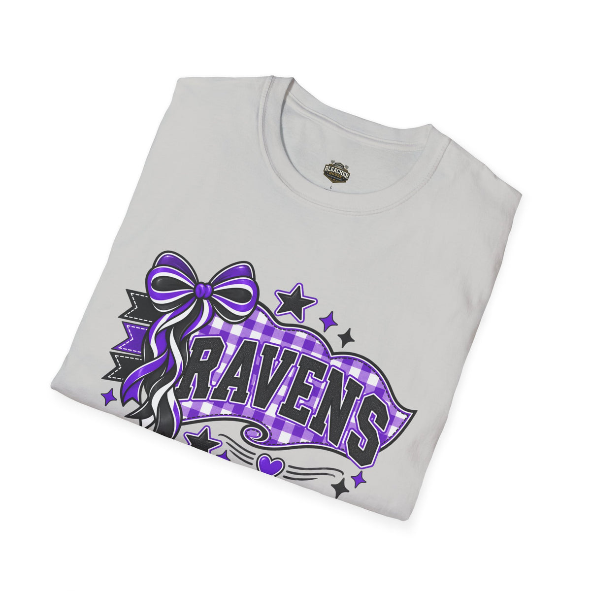 Ravens T-Shirt — Purple Ribbon & Stars Spirit Tee