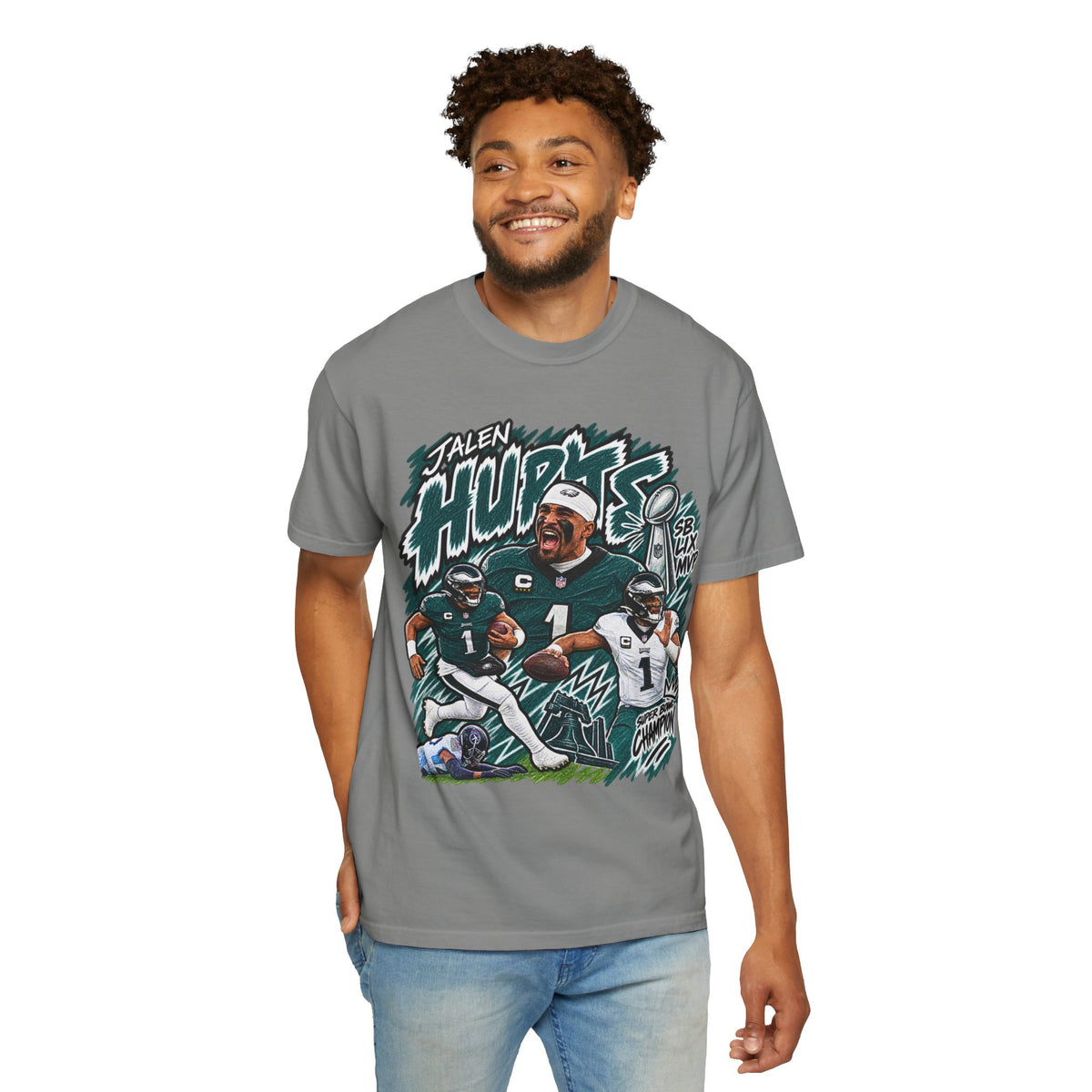Jalen Hurts Graphic T-Shirt - Sunday Standouts Sketch Series