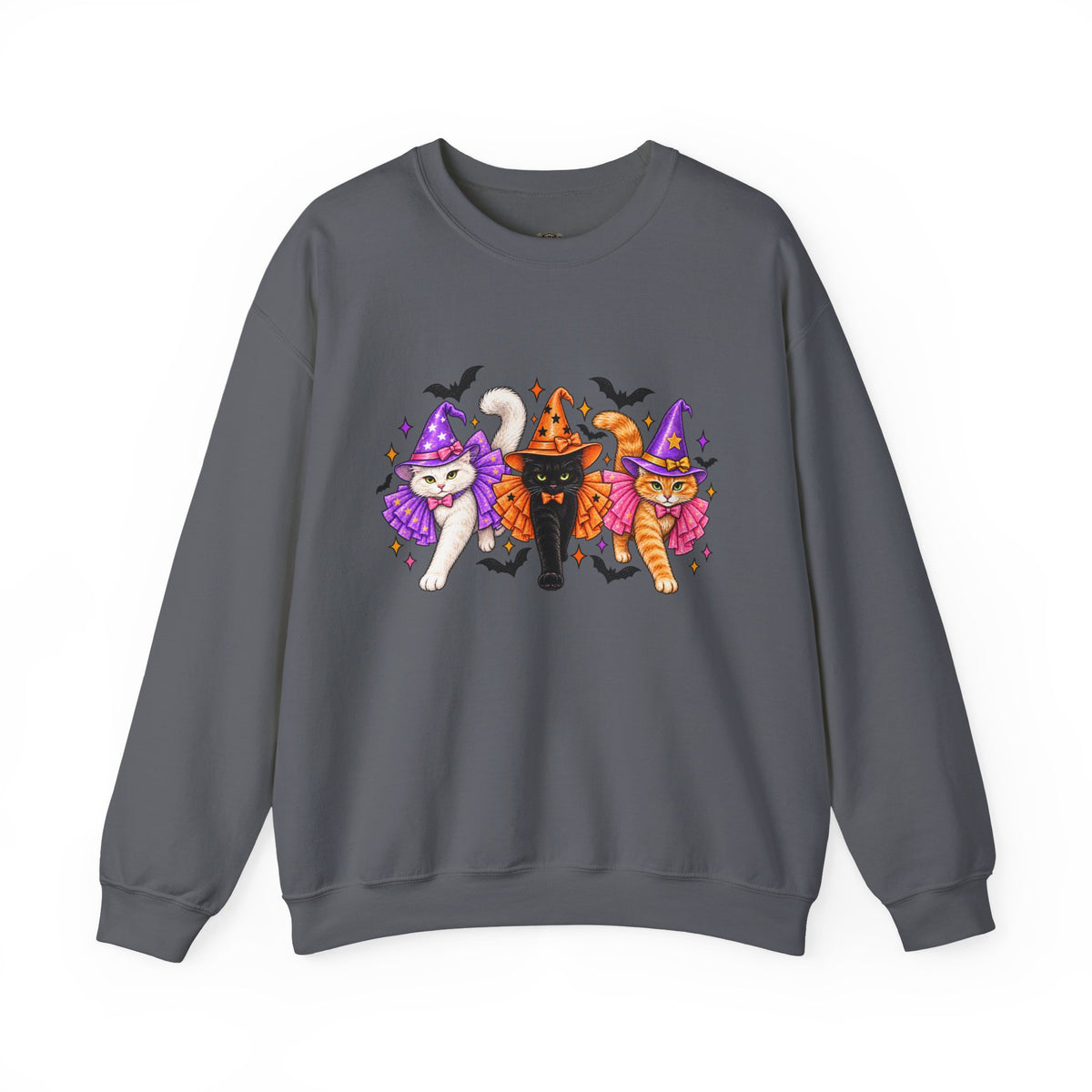 Halloween Witch Cats Crewneck Sweatshirt