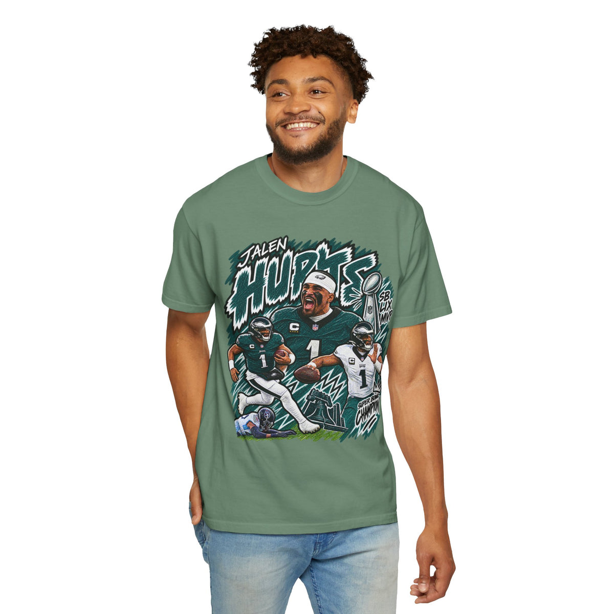 Jalen Hurts Graphic T-Shirt - Sunday Standouts Sketch Series