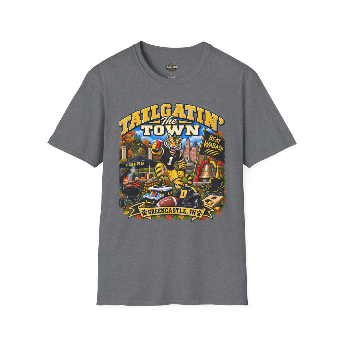 Tailgatin' the Town - DEPAUW EDITION - College Game Day Tailgate Tee