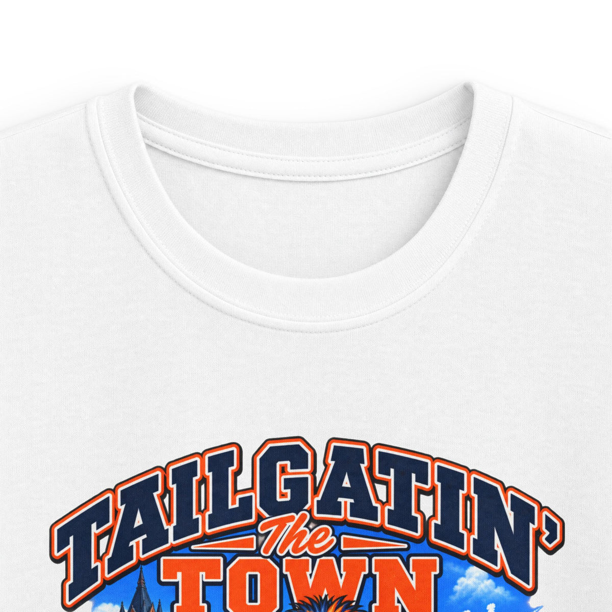 YOUTH Tailgatin' Town - ILLINOIS Edition - Cute Football Tailgate Graphic Tee for Kids