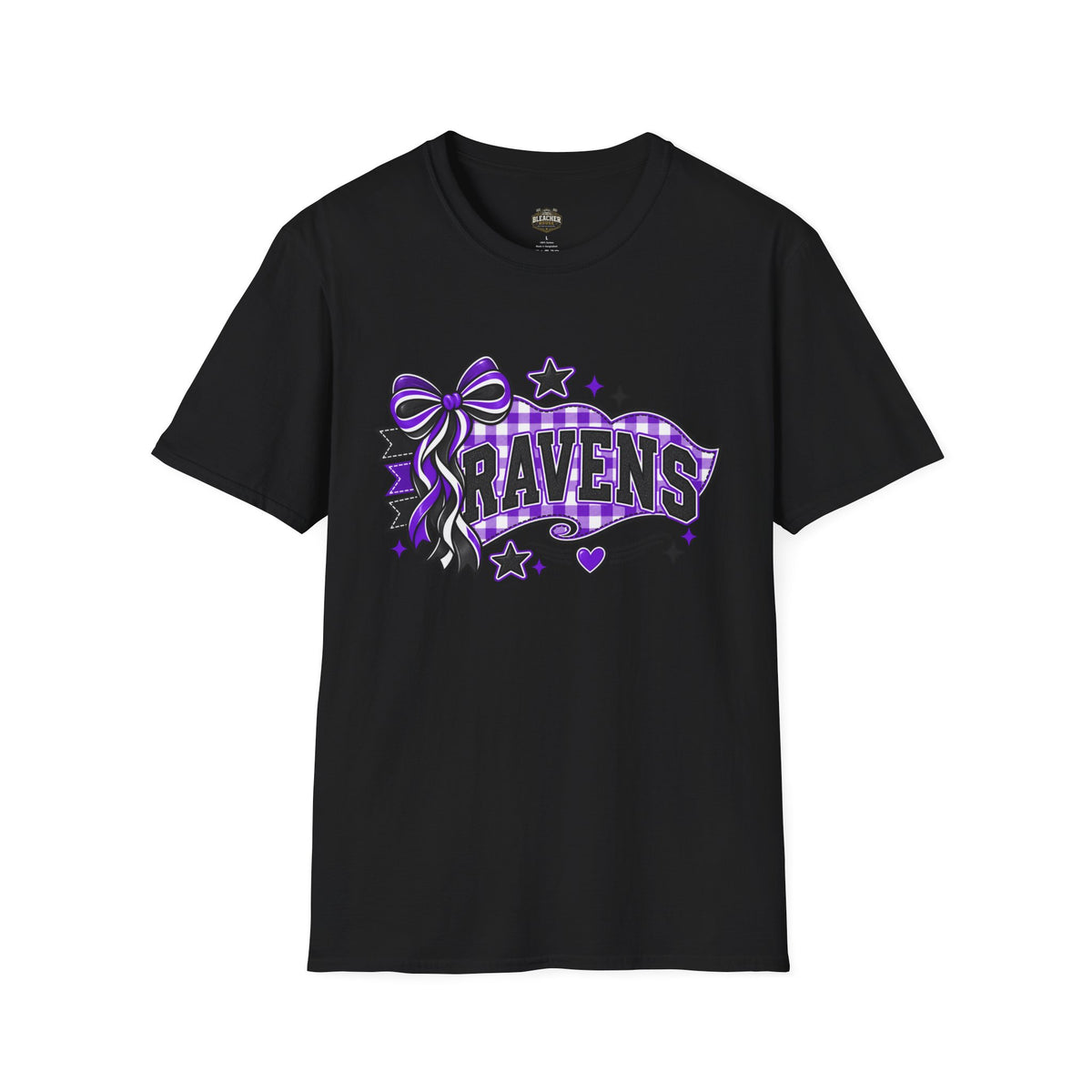Ravens T-Shirt — Purple Ribbon & Stars Spirit Tee