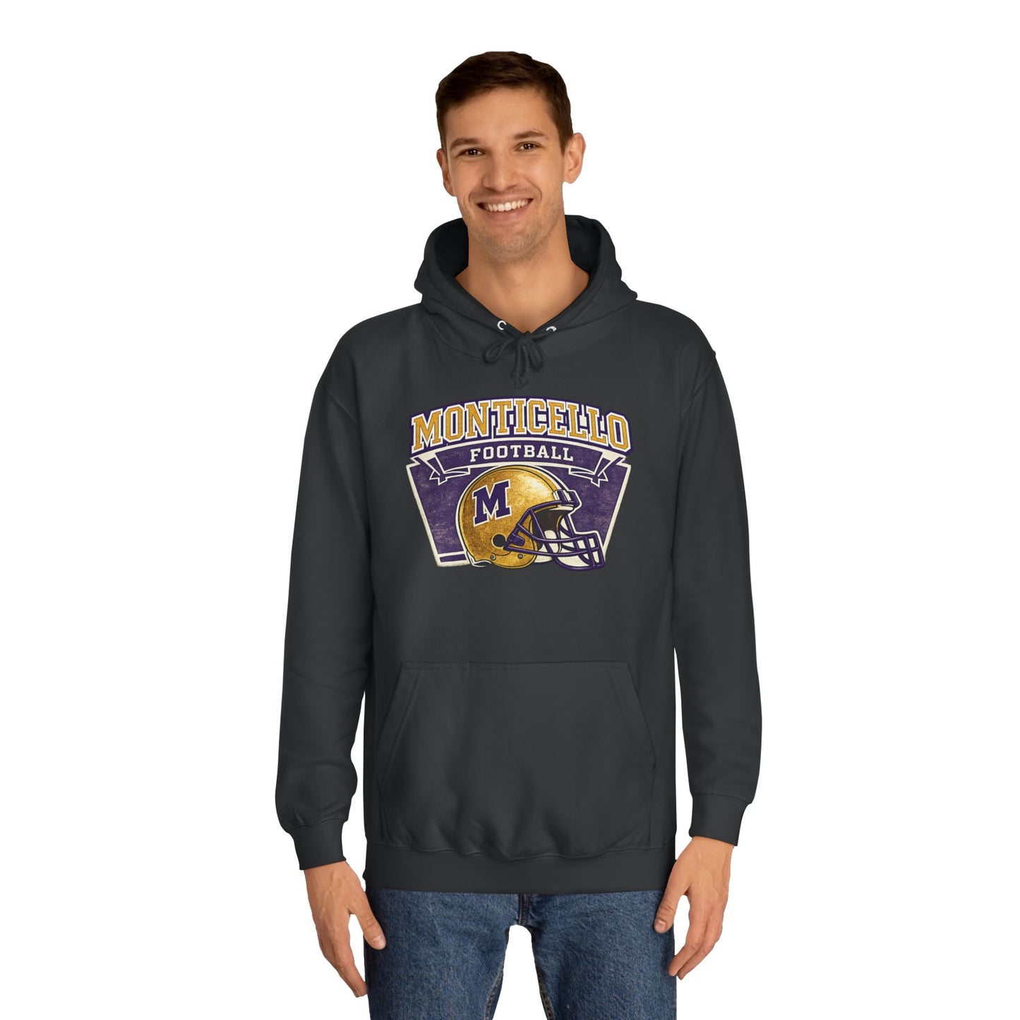 Monticello Football Hoodie — Vintage Helmet Hoodie