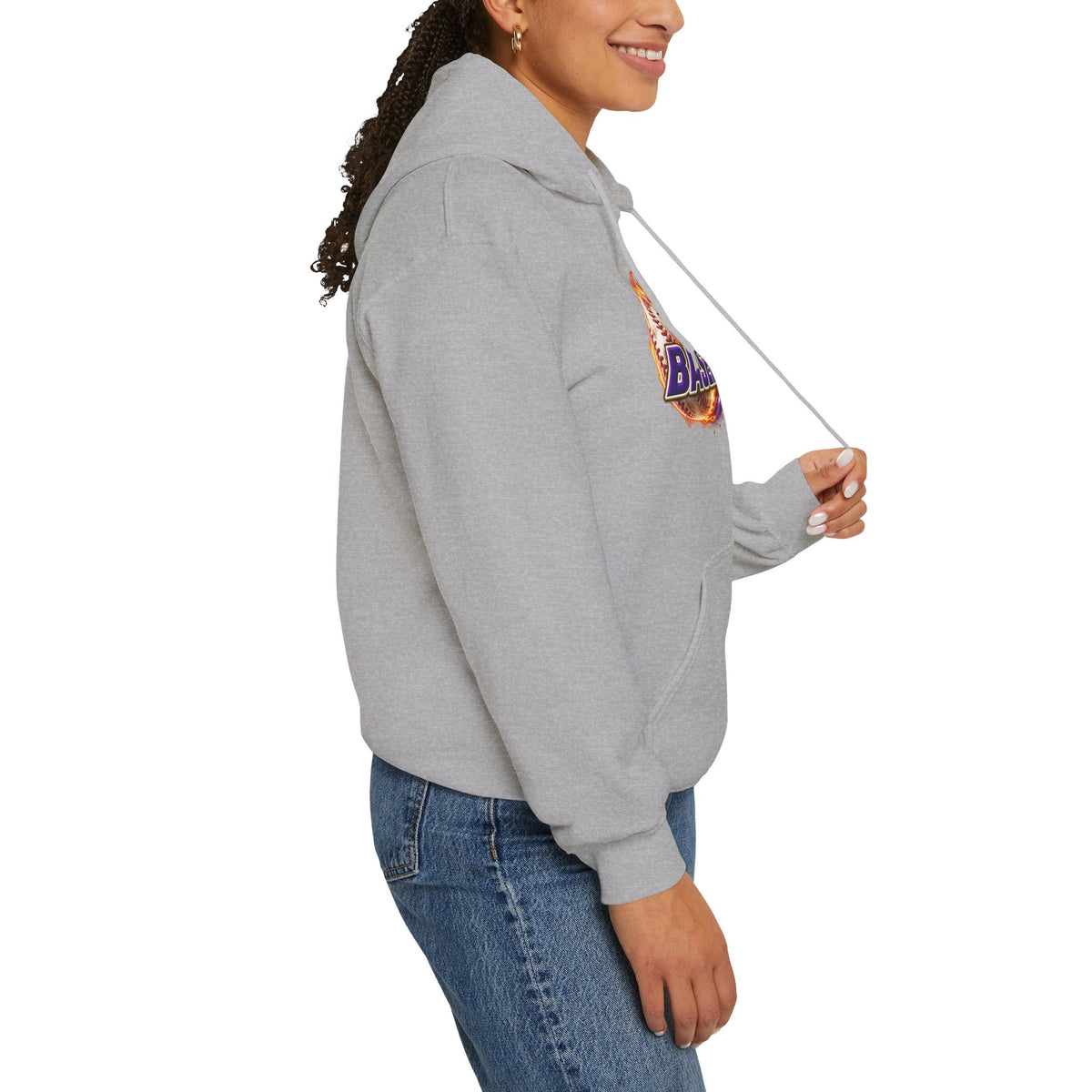 Sages Flaming Baseball Hoodie - Team Sweatshirt