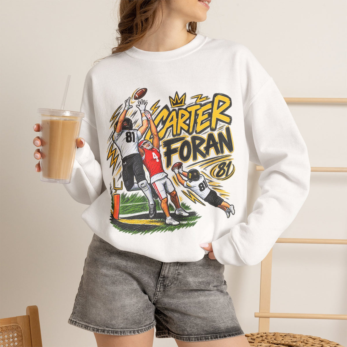 CARTER FORAN Graphic Crewneck - Saturday Standouts Sketch Series