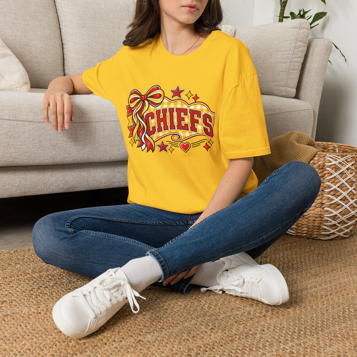 Chiefs Ribbon & Banner T-Shirt — Team Spirit Tee