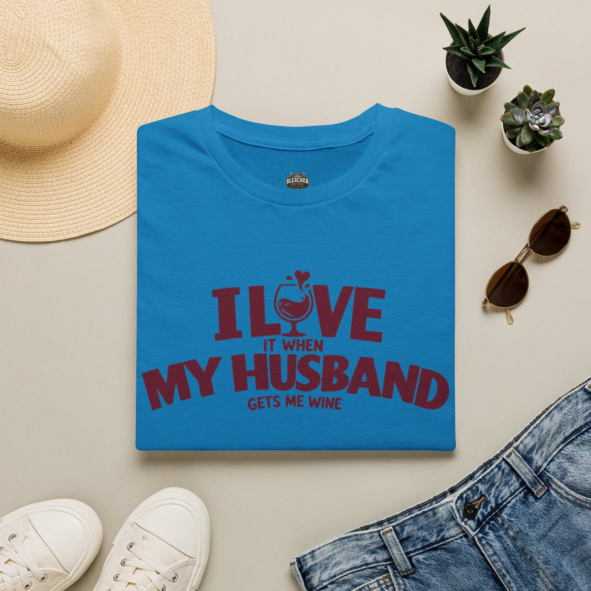 I Love It When My Husband Gets Me Wine T-Shirt — Funny Wine Lover Gift