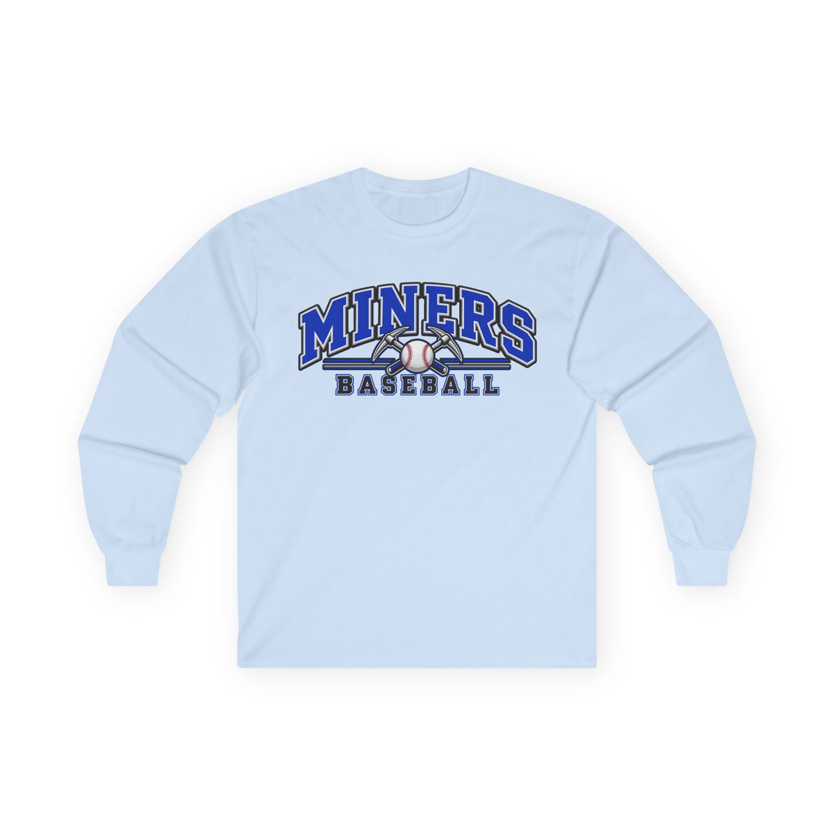 Miners Baseball Long Sleeve Tee — Team Logo Shirt for Fans