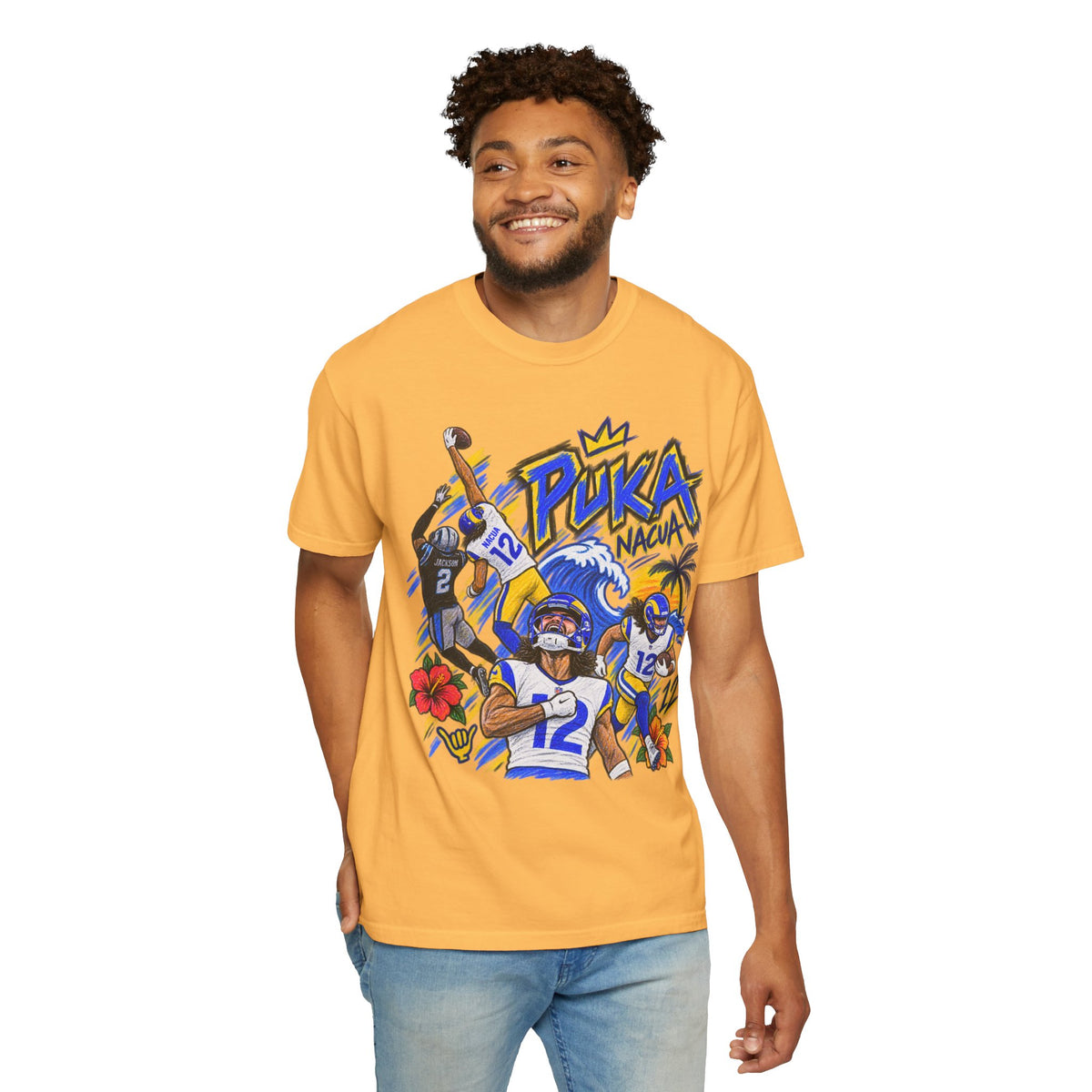 Puka Nacua Graphic T-Shirt - Sunday Standouts Sketch Series